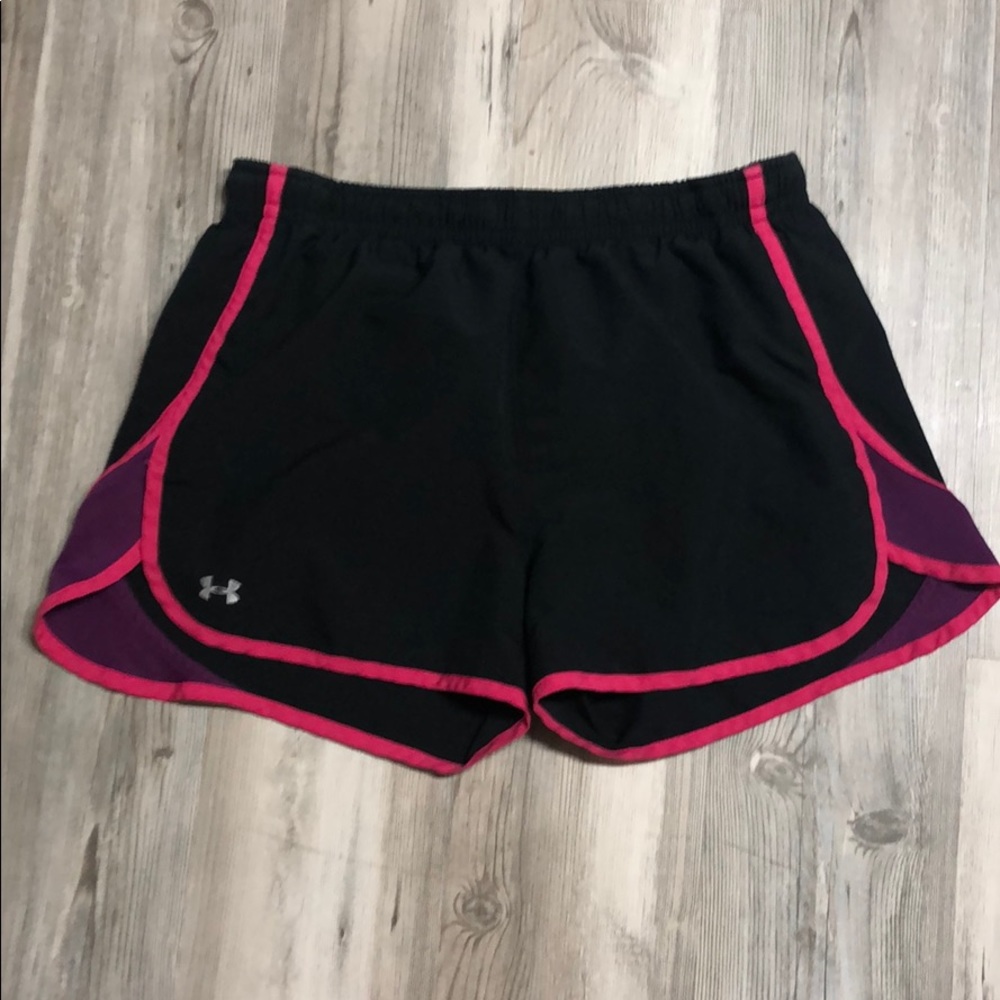 Under Armor Black and Pink Shorts